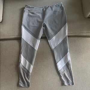 Gray and White Leggings